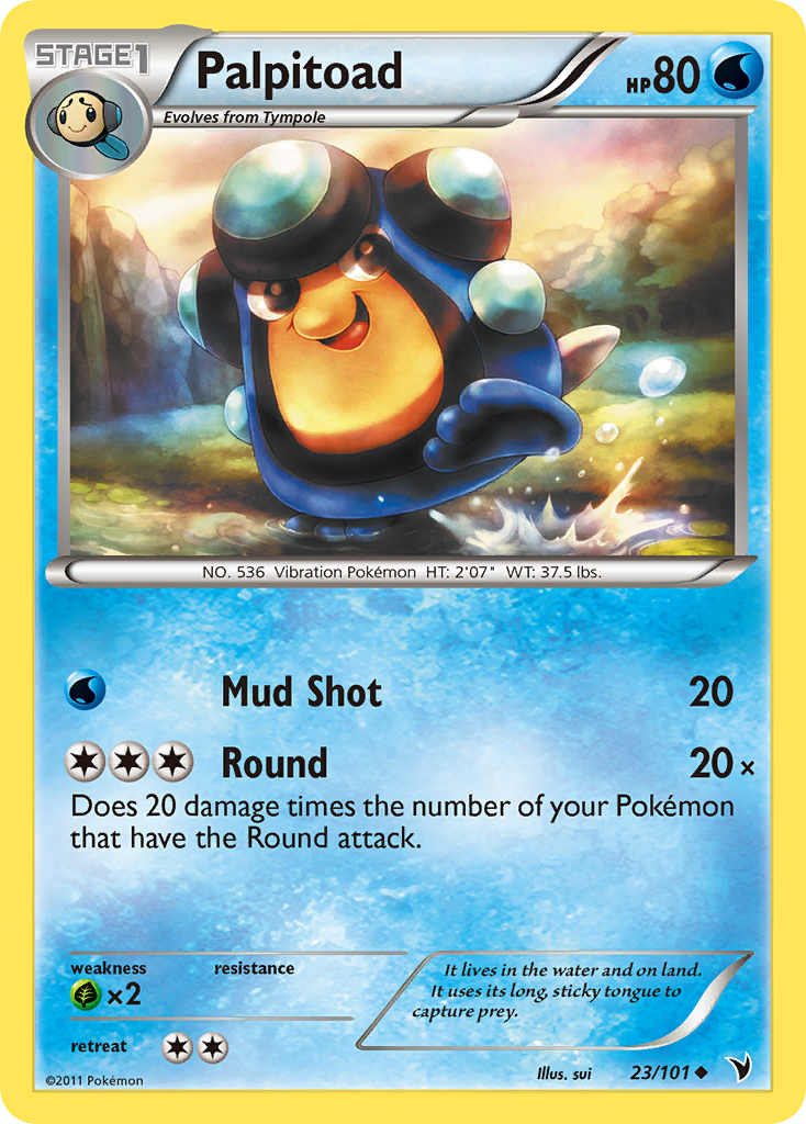 Palpitoad (23/101) [Black & White: Noble Victories] | Jomio and Rueliete's Cards and Comics