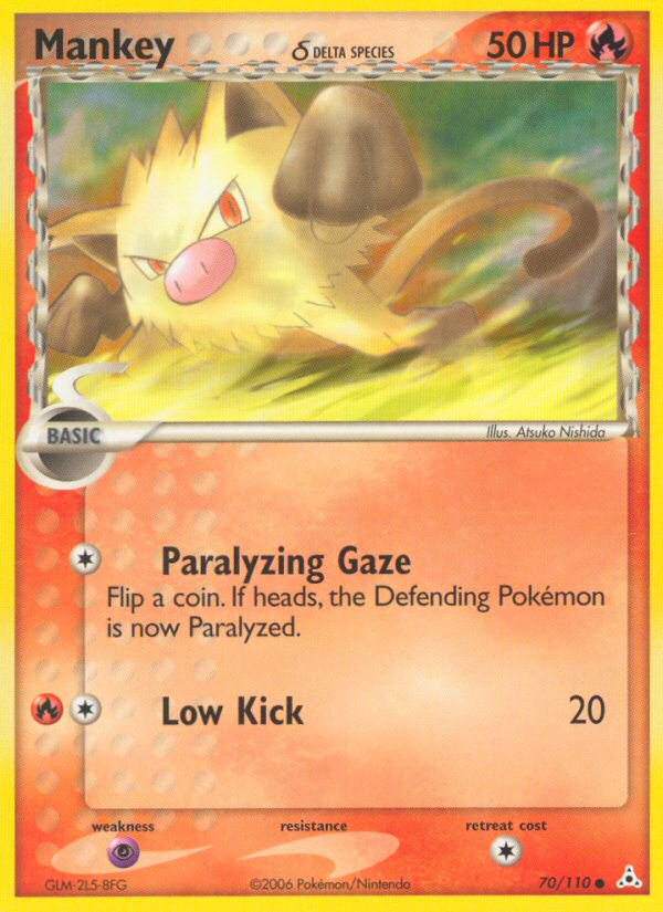 Mankey (70/110) (Delta Species) [EX: Holon Phantoms] | Jomio and Rueliete's Cards and Comics