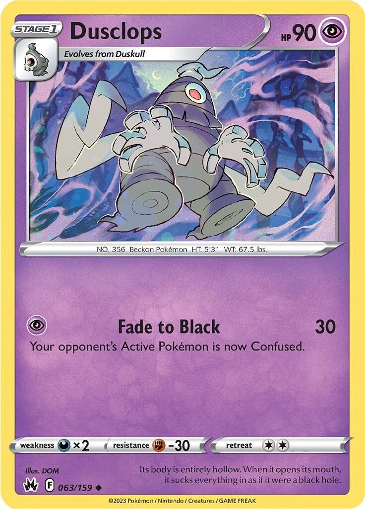 Dusclops (063/159) [Sword & Shield: Crown Zenith] | Jomio and Rueliete's Cards and Comics