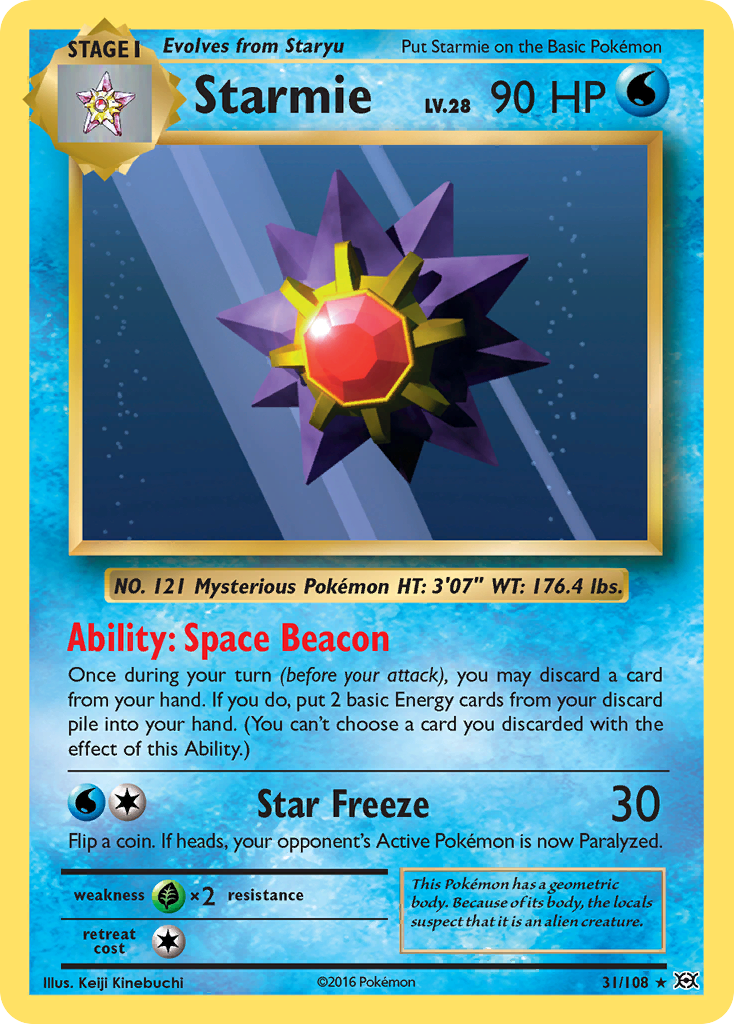 Starmie (31/108) [XY: Evolutions] | Jomio and Rueliete's Cards and Comics