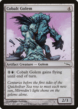 Cobalt Golem [Mirrodin] | Jomio and Rueliete's Cards and Comics