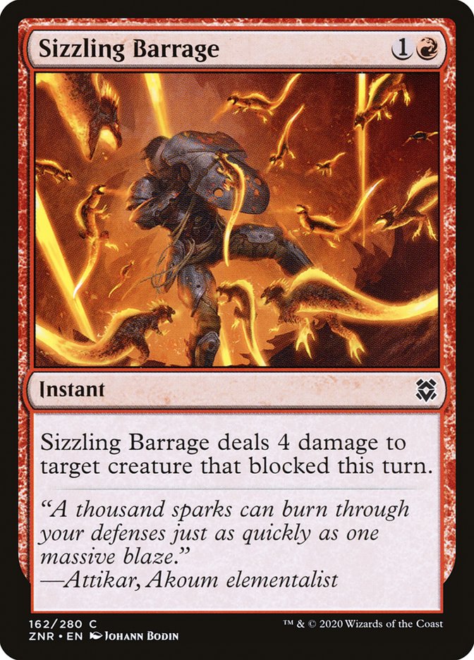 Sizzling Barrage [Zendikar Rising] | Jomio and Rueliete's Cards and Comics