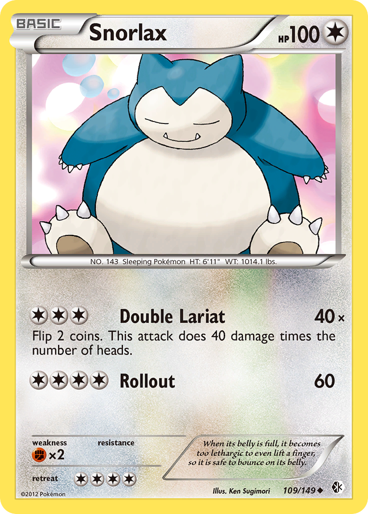 Snorlax (109/149) [Black & White: Boundaries Crossed] | Jomio and Rueliete's Cards and Comics