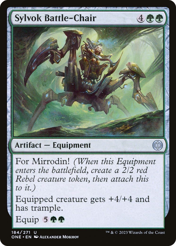Sylvok Battle-Chair [Phyrexia: All Will Be One] | Jomio and Rueliete's Cards and Comics