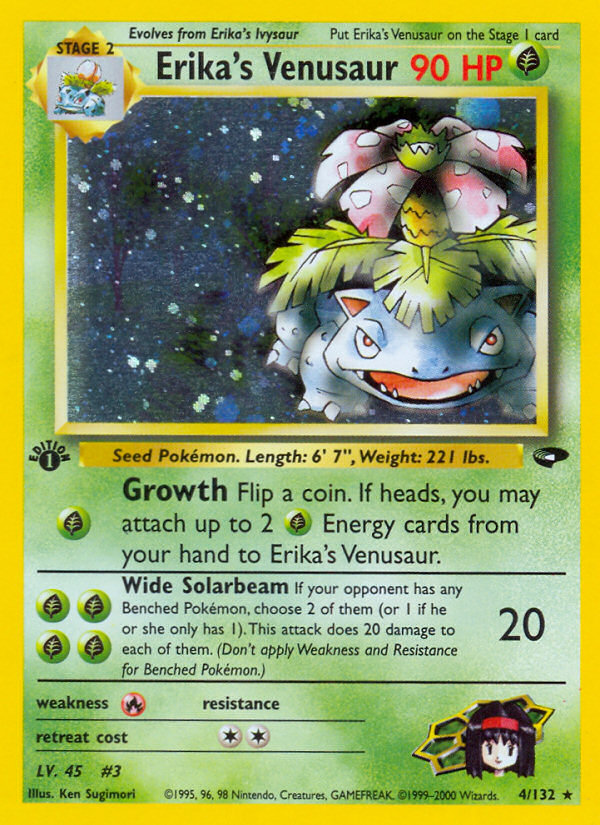 Erika's Venusaur (4/132) [Gym Challenge 1st Edition] | Jomio and Rueliete's Cards and Comics