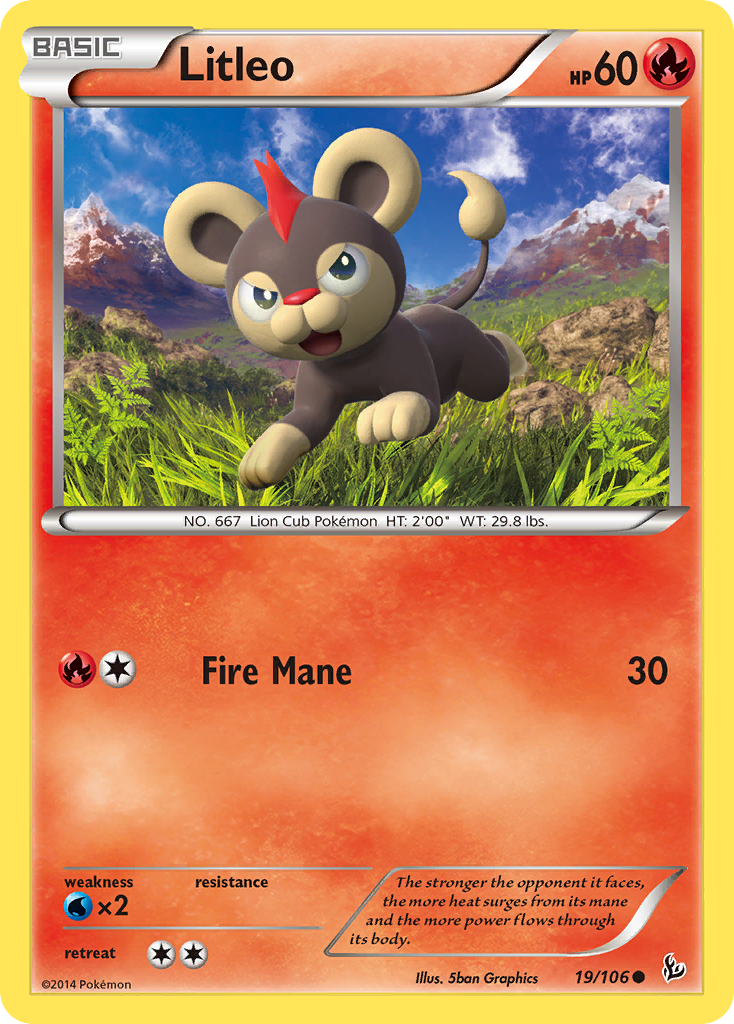 Litleo (19/106) [XY: Flashfire] | Jomio and Rueliete's Cards and Comics