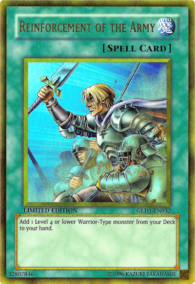 Reinforcement of the Army [GLD1-EN032] Gold Rare | Jomio and Rueliete's Cards and Comics