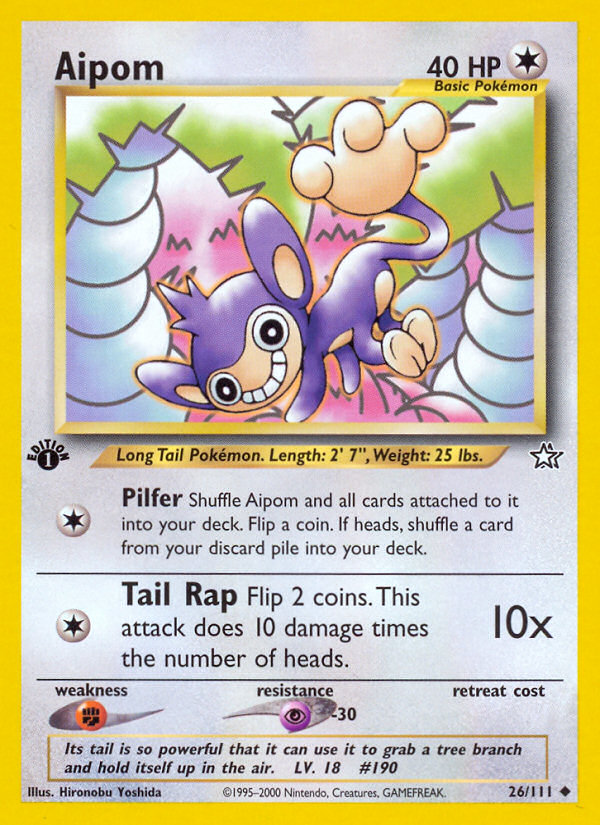 Aipom (26/111) [Neo Genesis 1st Edition] | Jomio and Rueliete's Cards and Comics