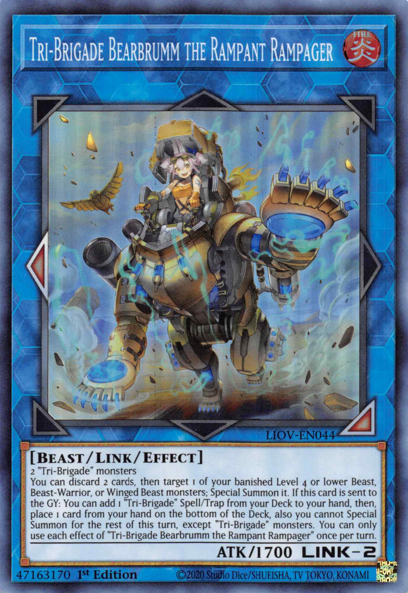 Tri-Brigade Bearbrumm the Rampant Rampager [LIOV-EN044] Super Rare | Jomio and Rueliete's Cards and Comics