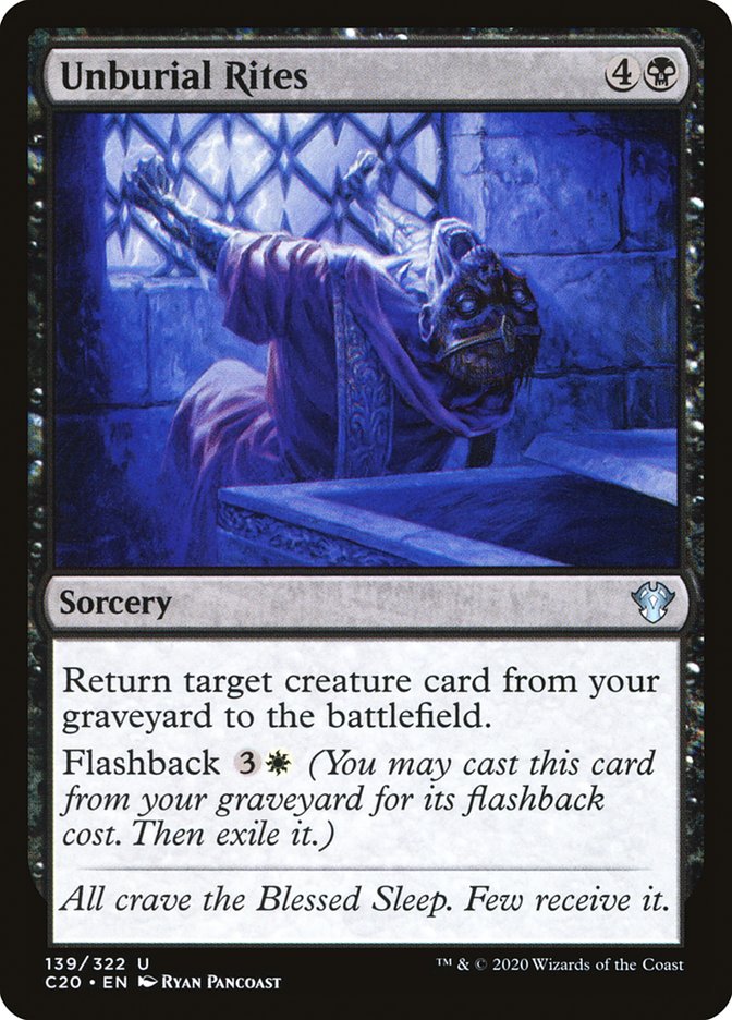Unburial Rites [Commander 2020] | Jomio and Rueliete's Cards and Comics