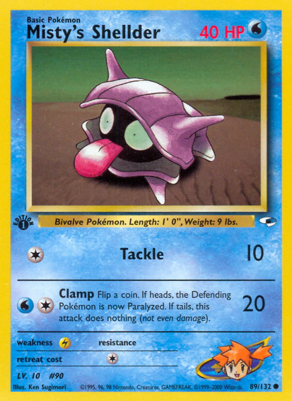 Misty's Shellder (89/132) [Gym Heroes 1st Edition] | Jomio and Rueliete's Cards and Comics