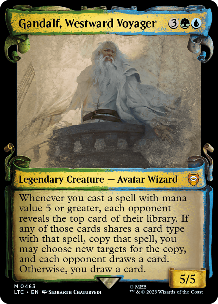 Gandalf, Westward Voyager [The Lord of the Rings: Tales of Middle-Earth Commander Showcase Scrolls] | Jomio and Rueliete's Cards and Comics