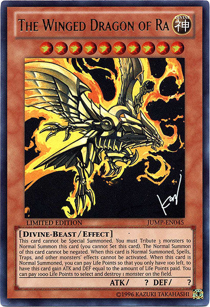 The Winged Dragon of Ra [JUMP-EN045] Ultra Rare | Jomio and Rueliete's Cards and Comics