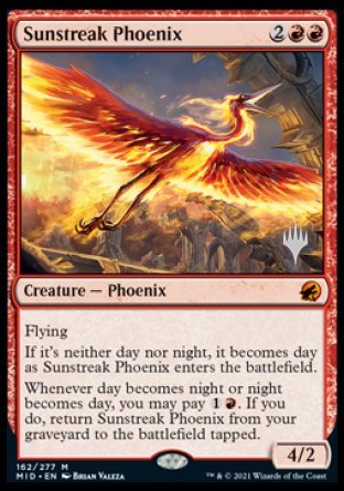 Sunstreak Phoenix (Promo Pack) [Innistrad: Midnight Hunt Promos] | Jomio and Rueliete's Cards and Comics