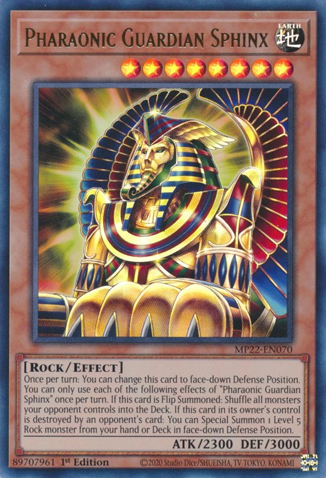Pharaonic Guardian Sphinx [MP22-EN070] Ultra Rare | Jomio and Rueliete's Cards and Comics
