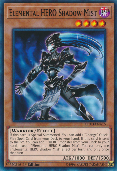 Elemental HERO Shadow Mist [LEHD-ENA15] Common | Jomio and Rueliete's Cards and Comics