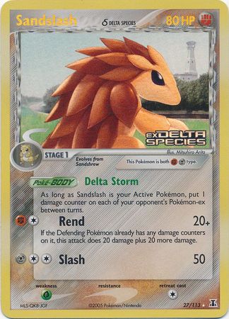 Sandslash (27/113) (Delta Species) (Stamped) [EX: Delta Species] | Jomio and Rueliete's Cards and Comics