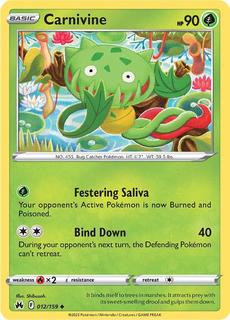 Carnivine (012/159) [Sword & Shield: Crown Zenith] | Jomio and Rueliete's Cards and Comics