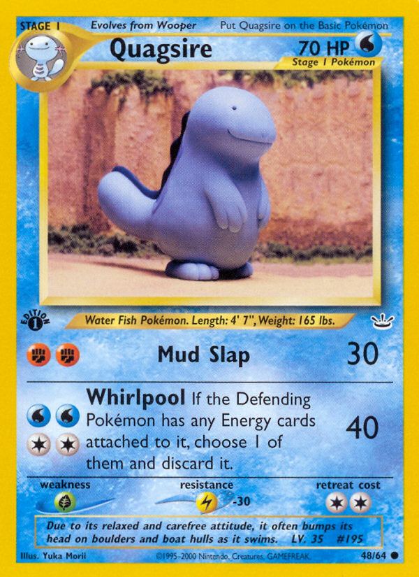 Quagsire (48/64) [Neo Revelation 1st Edition] | Jomio and Rueliete's Cards and Comics