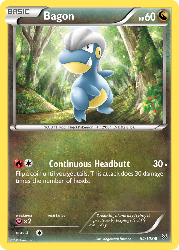 Bagon (54/108) [XY: Roaring Skies] | Jomio and Rueliete's Cards and Comics