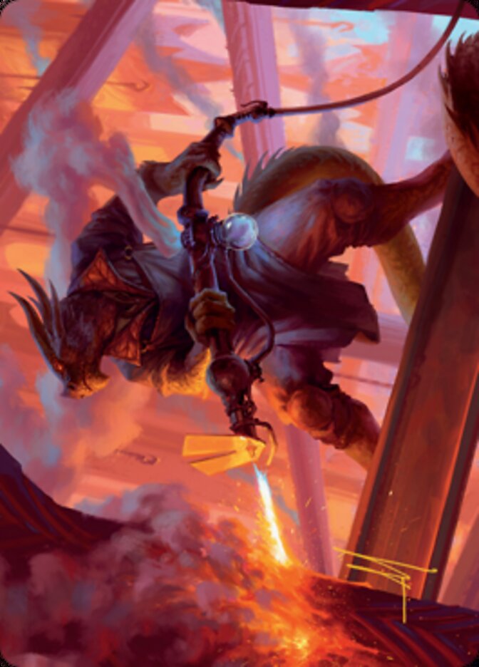 Plasma Jockey Art Card (Gold-Stamped Signature) [Streets of New Capenna Art Series] | Jomio and Rueliete's Cards and Comics