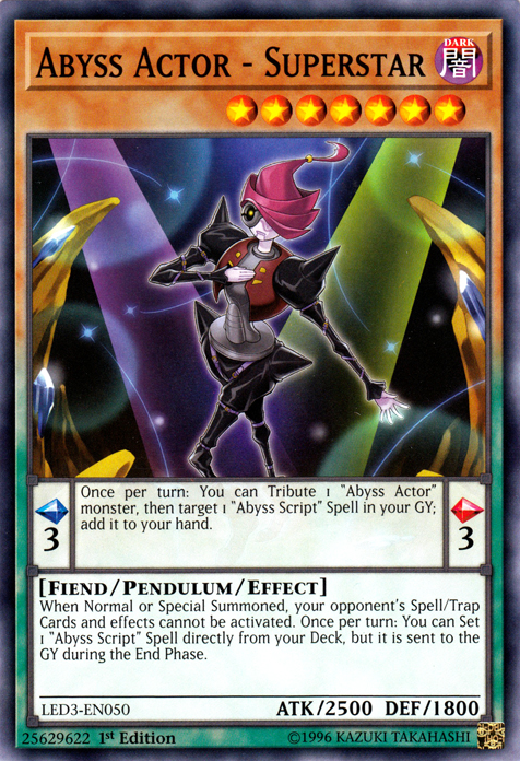 Abyss Actor - Superstar [LED3-EN050] Common | Jomio and Rueliete's Cards and Comics