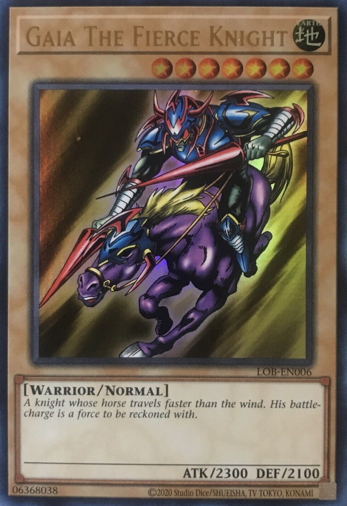 Gaia The Fierce Knight (25th Anniversary) [LOB-EN006] Ultra Rare | Jomio and Rueliete's Cards and Comics