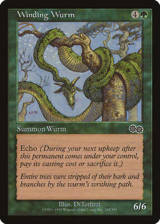 Winding Wurm [Urza's Saga] | Jomio and Rueliete's Cards and Comics
