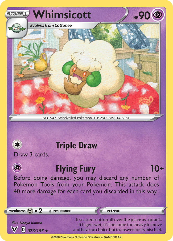 Whimsicott (076/185) [Sword & Shield: Vivid Voltage] | Jomio and Rueliete's Cards and Comics