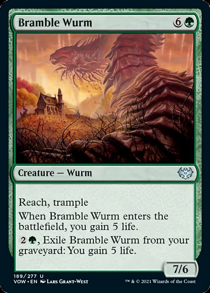 Bramble Wurm [Innistrad: Crimson Vow] | Jomio and Rueliete's Cards and Comics