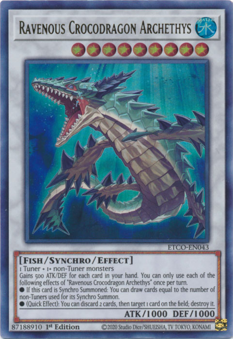 Ravenous Crocodragon Archethys [ETCO-EN043] Ultra Rare | Jomio and Rueliete's Cards and Comics