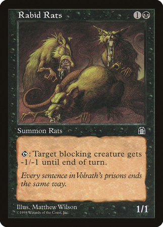 Rabid Rats [Stronghold] | Jomio and Rueliete's Cards and Comics