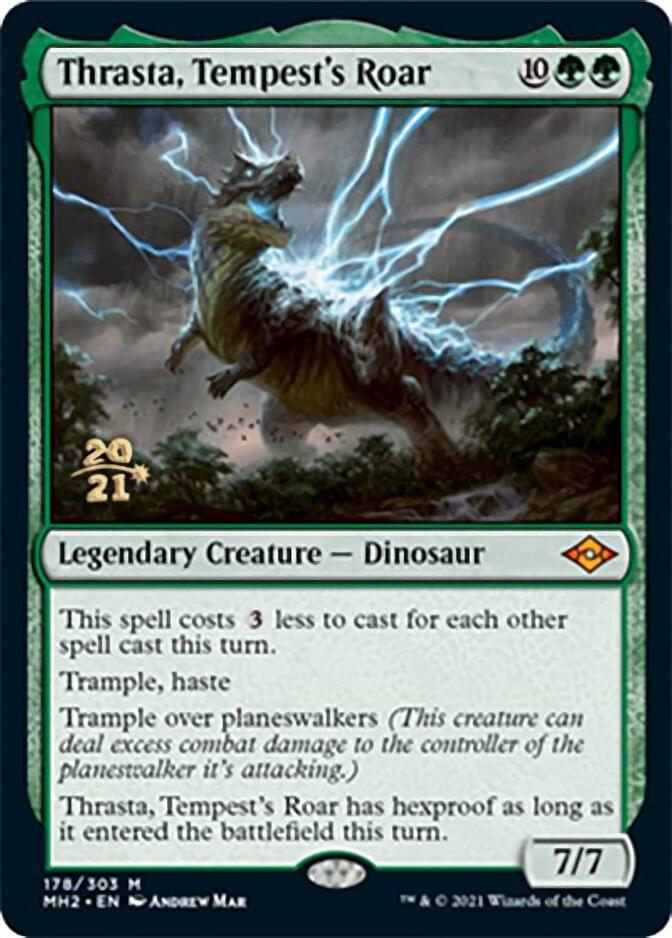 Thrasta, Tempest's Roar [Modern Horizons 2 Prerelease Promos] | Jomio and Rueliete's Cards and Comics