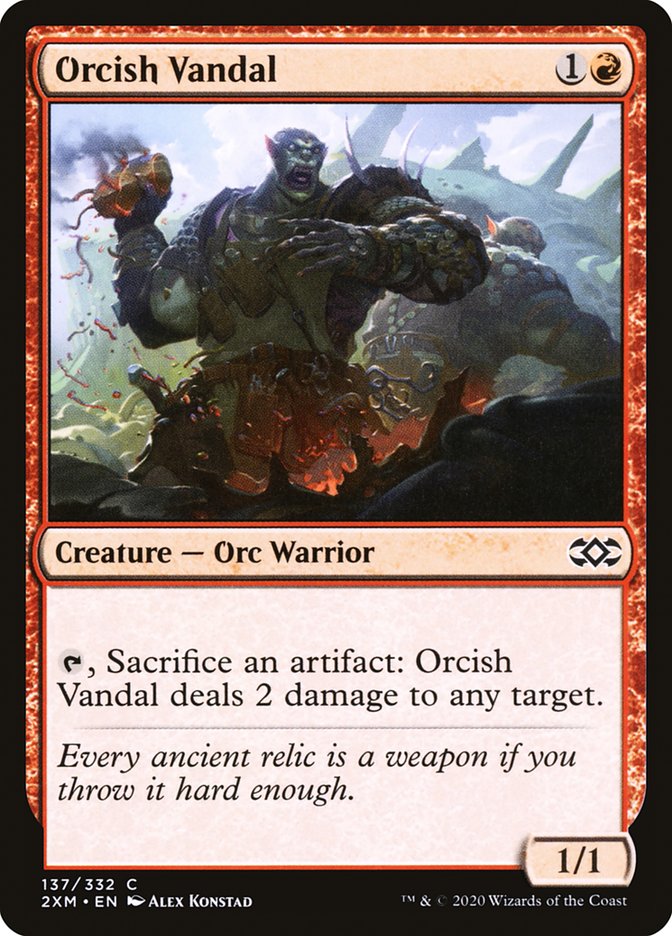 Orcish Vandal [Double Masters] | Jomio and Rueliete's Cards and Comics