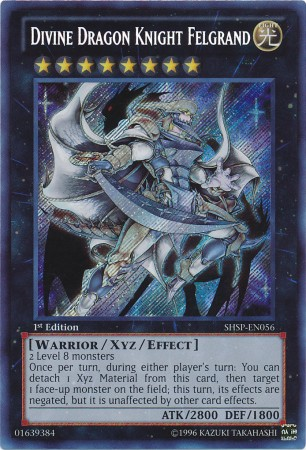 Divine Dragon Knight Felgrand [SHSP-EN056] Secret Rare | Jomio and Rueliete's Cards and Comics
