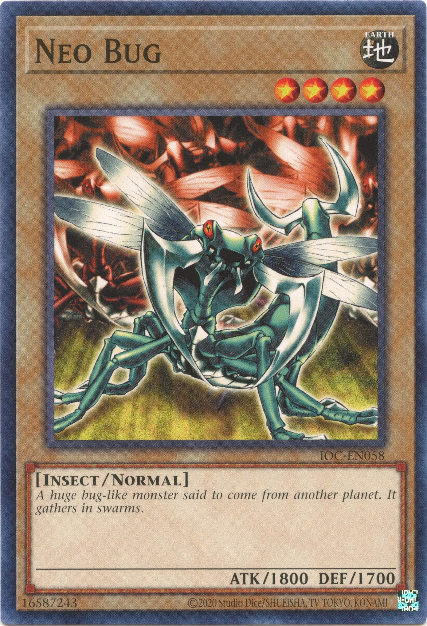 Neo Bug (25th Anniversary) [IOC-EN058] Common | Jomio and Rueliete's Cards and Comics