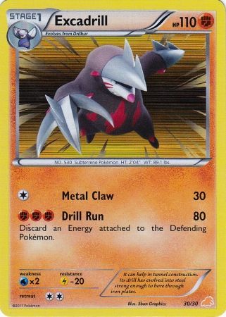 Excadrill (30/30) [Black & White: Trainer Kit - Excadrill] | Jomio and Rueliete's Cards and Comics