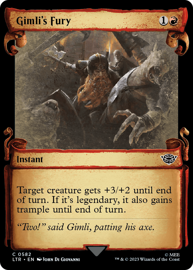 Gimli's Fury [The Lord of the Rings: Tales of Middle-Earth Showcase Scrolls] | Jomio and Rueliete's Cards and Comics