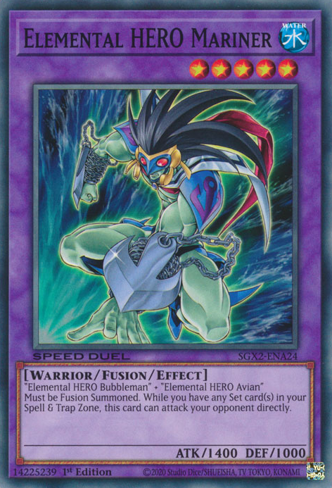 Elemental HERO Mariner [SGX2-ENA24] Common | Jomio and Rueliete's Cards and Comics