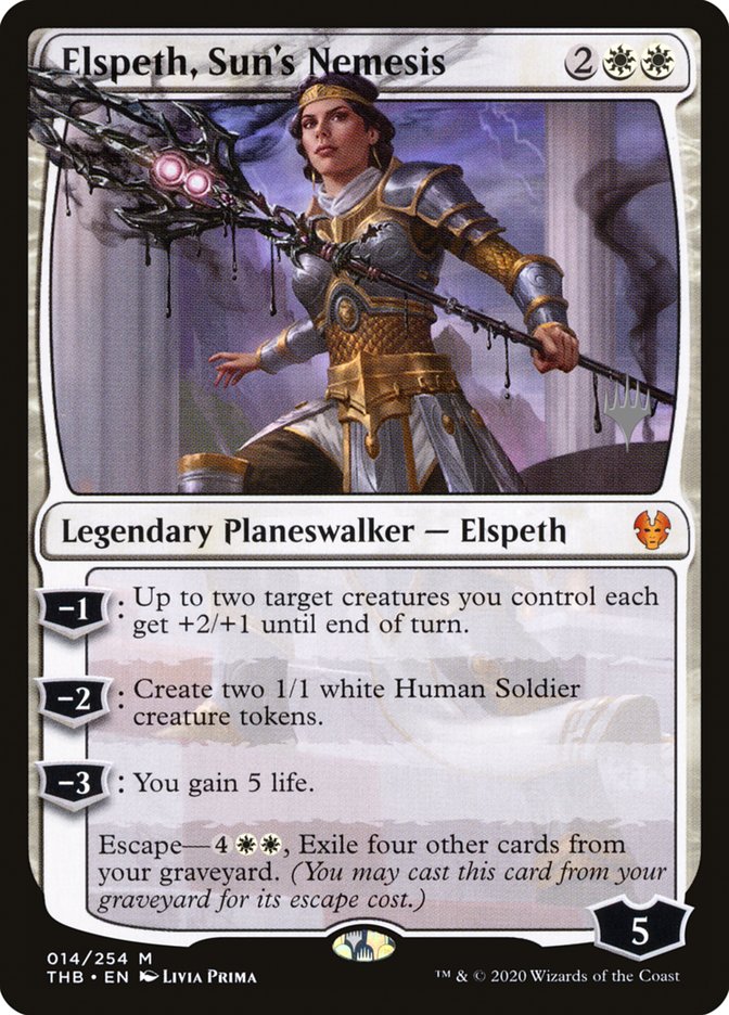 Elspeth, Sun's Nemesis (Promo Pack) [Theros Beyond Death Promos] | Jomio and Rueliete's Cards and Comics