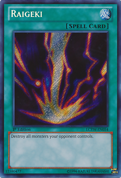 Raigeki [LCYW-EN054] Secret Rare | Jomio and Rueliete's Cards and Comics
