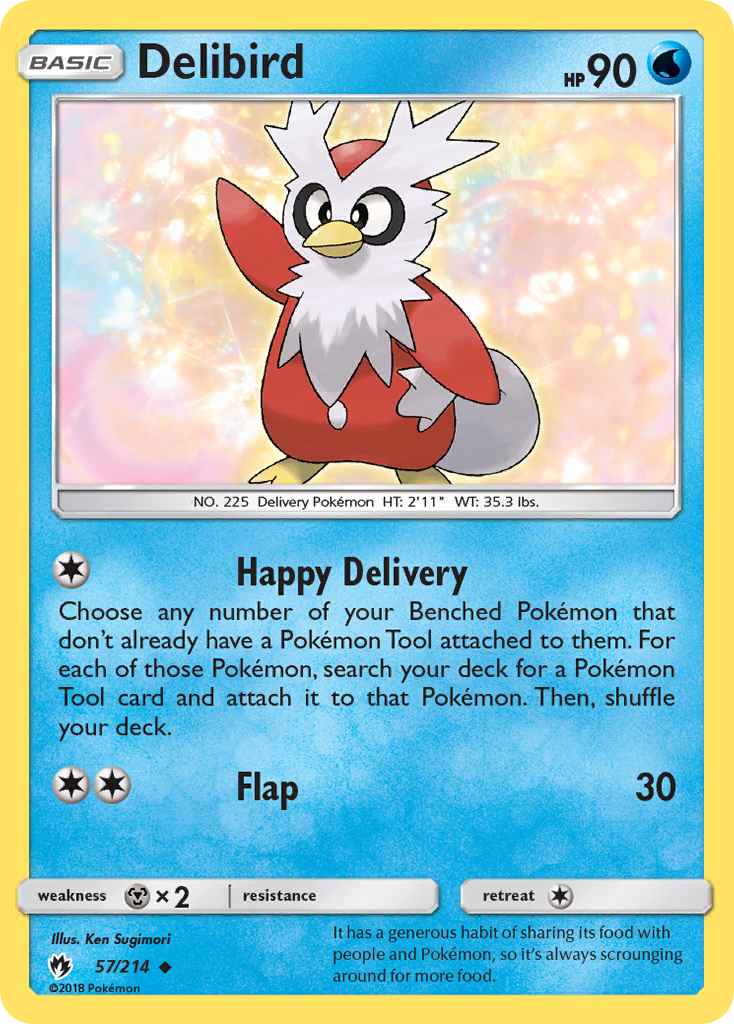 Delibird (57/214) [Sun & Moon: Lost Thunder] | Jomio and Rueliete's Cards and Comics