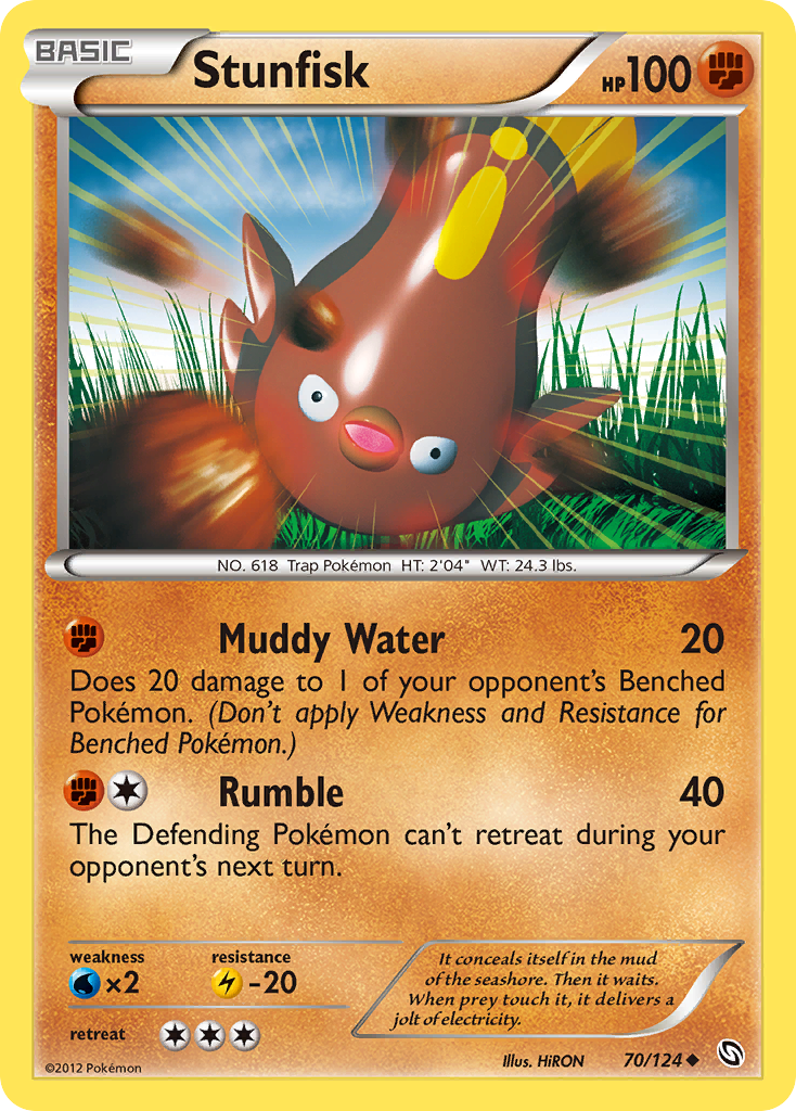 Stunfisk (70/124) [Black & White: Dragons Exalted] | Jomio and Rueliete's Cards and Comics