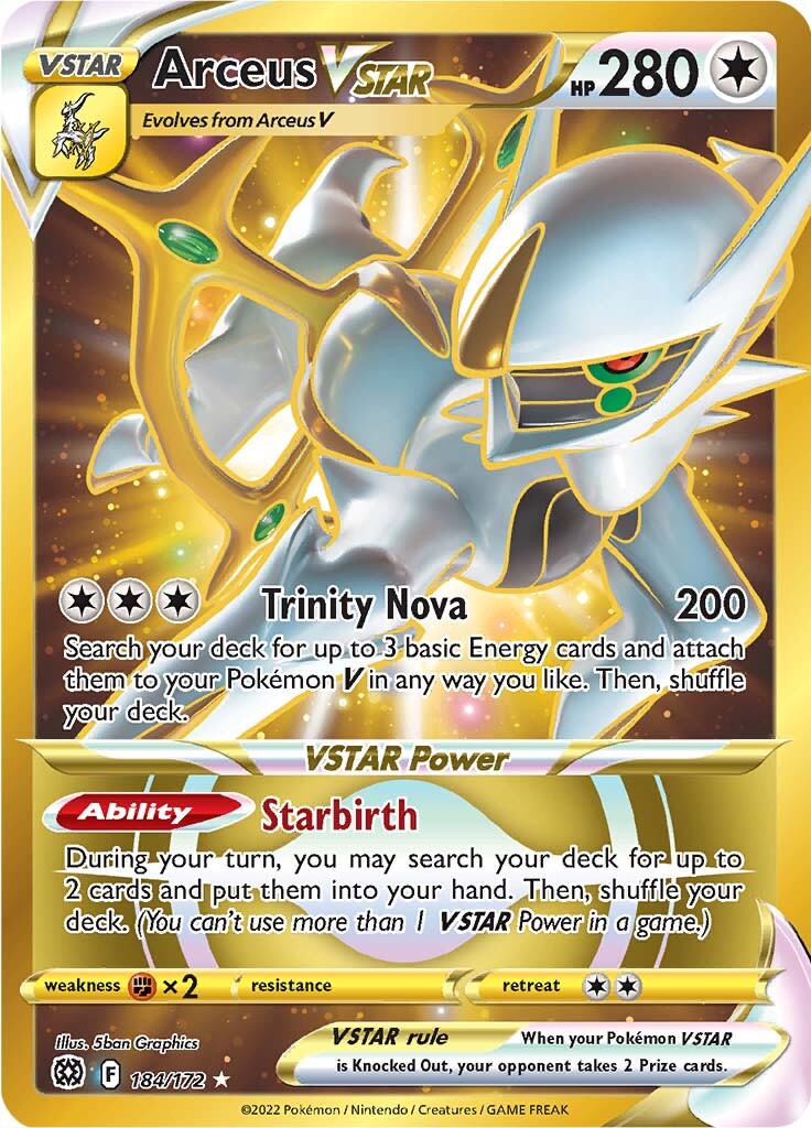 Arceus VSTAR (184/172) [Sword & Shield: Brilliant Stars] | Jomio and Rueliete's Cards and Comics