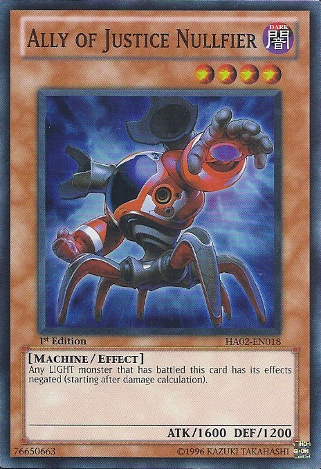 Ally of Justice Nullfier [HA02-EN018] Super Rare | Jomio and Rueliete's Cards and Comics