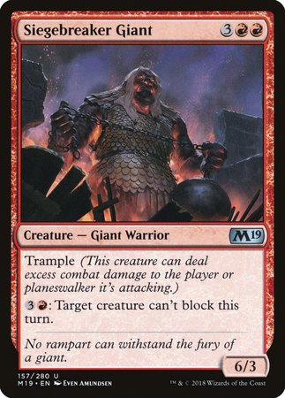 Siegebreaker Giant [Core Set 2019] | Jomio and Rueliete's Cards and Comics