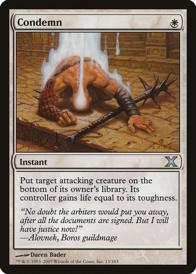 Condemn [Tenth Edition] | Jomio and Rueliete's Cards and Comics