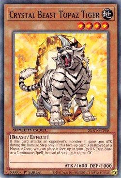 Crystal Beast Topaz Tiger [SGX1-ENF06] Common | Jomio and Rueliete's Cards and Comics