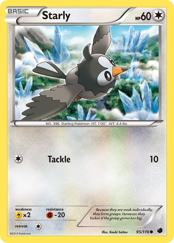 Starly (95/116) [Black & White: Plasma Freeze] | Jomio and Rueliete's Cards and Comics