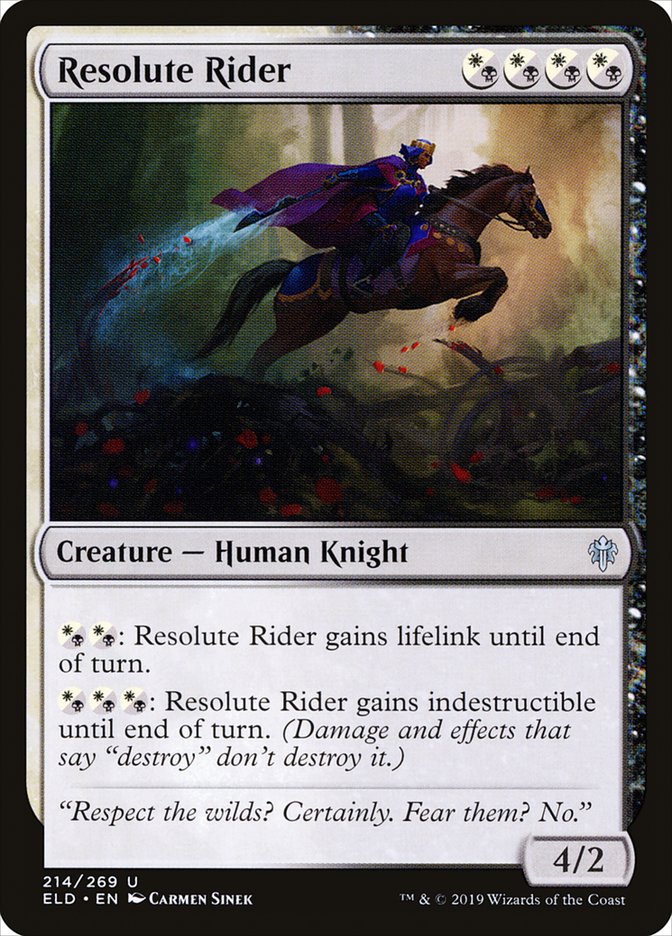 Resolute Rider [Throne of Eldraine] | Jomio and Rueliete's Cards and Comics
